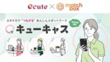 エキュート、新スポットワークサービス「キューキャス」の実証実験を開始　上野駅と日暮里駅で人材確保モデルを検証