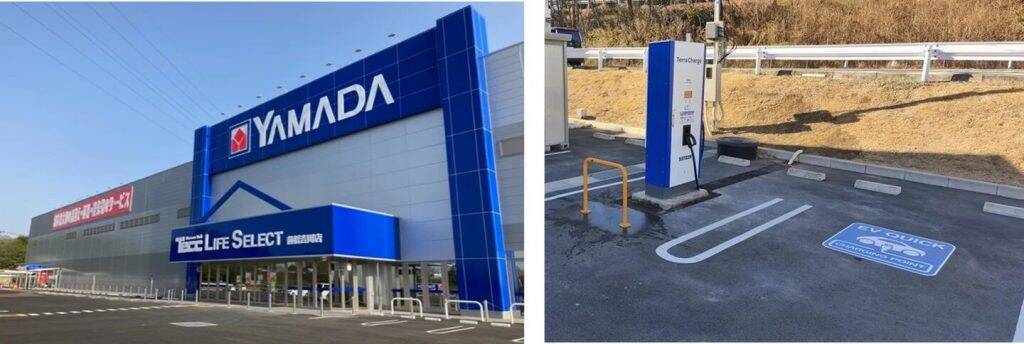 ヤマダデンキ、Tecc LIFE SELECT 前橋吉岡店でTerra ChargeのEV急速充電サービス提供を開始