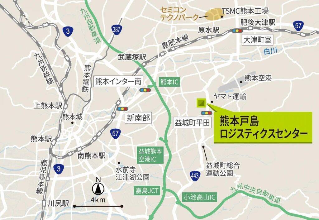東京建物・戸田建設・西日本鉄道、熊本市東区でマルチテナント型物流倉庫を着工　2027年7月竣工予定