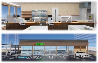 福岡県福岡市に木造店舗の「セブン-イレブン福岡ももち店」が8月オープン　福岡市産木材使用の次世代環境配慮型店舗
