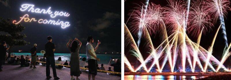沖縄・宜野湾海浜公園トロピカルビーチで「沖縄かなさ花火」9月19日開催　500基のドローンが夜空を演出