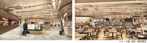 福岡空港国内線のフードホール「the foodtimes」、4月より移転リニューアル　福岡空港初出店含む8店舗が登場