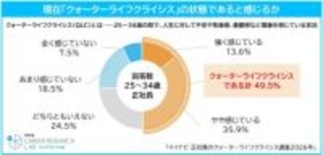 25～34歳正社員、約半数が「クォーターライフクライシス」状態　将来に対する漠然とした不安募る