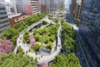 福岡・博多駅前に「明治公園」が8月開園へ　「5つの広場」と「立体園路」を整備