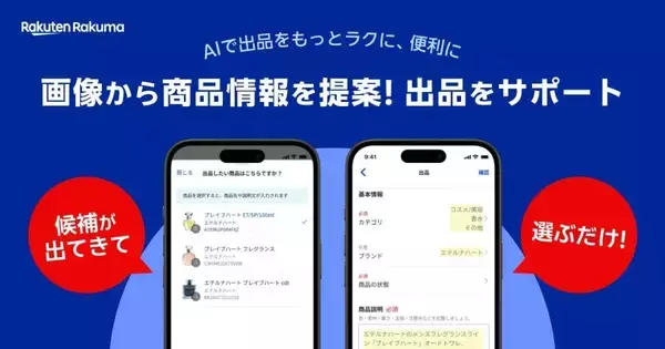 楽天ラクマ、AI技術活用の「出品サポート機能」提供開始　出品時の情報入力などをAIが効率化