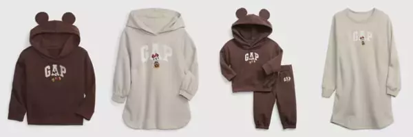 Gap、ミッキー&ミニーのコラボコレクション発売　リンクコーデが楽しめるメンズ、キッズ、ベビーアパレルがラインナップ
