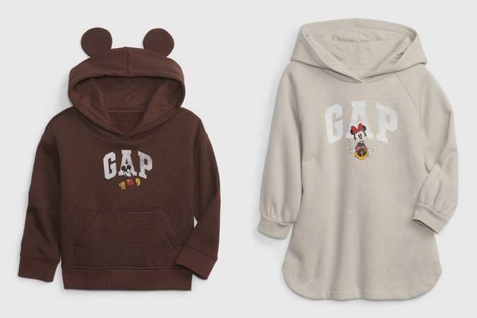 Gap、ミッキー&ミニーのコラボコレクション発売　リンクコーデが楽しめるメンズ、キッズ、ベビーアパレルがラインナップ