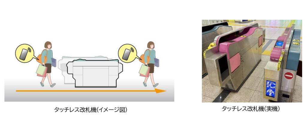 東京メトロら3社、タッチレス改札機の実証試験を開始　タッチ不要でスムーズな通過が可能に