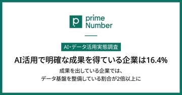 AIへの期待は高水準も、明確な成果を得ている企業は16.4%　成果には「データ基盤」整備が必要か
