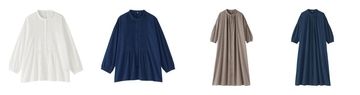 無印良品、　婦人服「綿ピンタック」シリーズを7月13日より新発売　晩夏から秋にかけて着用しやすい商品が登場