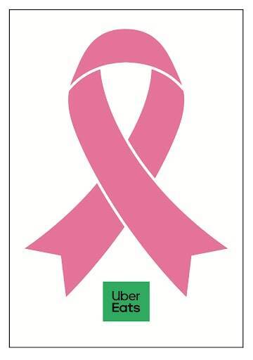 Uber Eats、乳がん啓発運動を支援する「配達パートナー ピンクリボンキャンペーン」実施　ステッカー配布や乳がん検査パックプレゼント