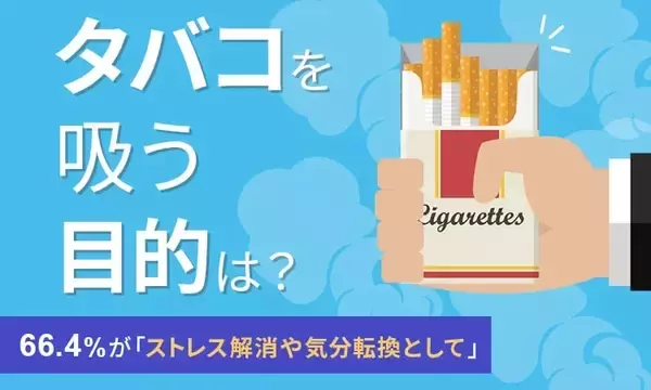 タバコを吸う目的、7割近くの人が「ストレス解消や気分転換として」　習慣になっている人も2割以上に