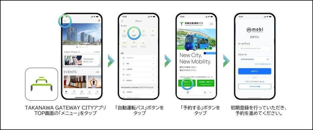 JR東日本とKDDI、TAKANAWA GATEWAY CITYと竹芝エリア間で自動運転バス走行実証を3月28日から開始