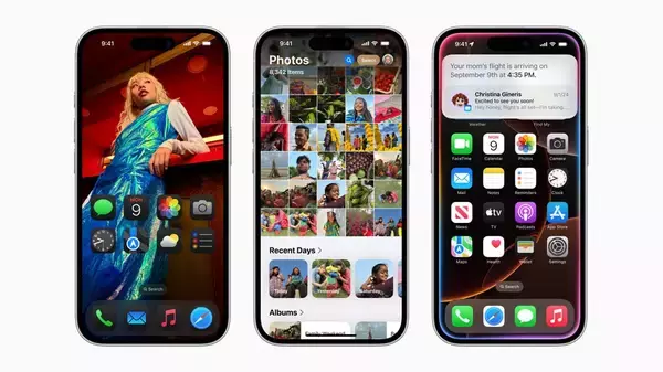 Apple、「iOS 18」提供開始　ホーム画面や写真アプリのパーソナル機能などをアップデート