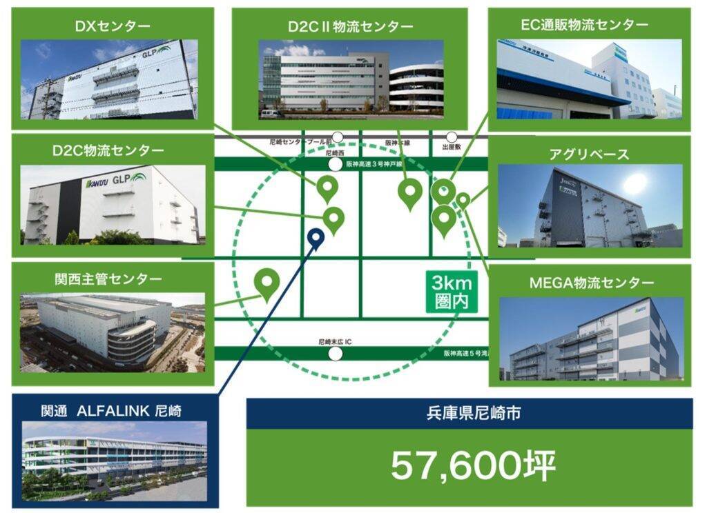 関通、兵庫県尼崎市に「関通ALFALINK尼崎センター」竣工　立地を活かし配送リードタイムを短縮