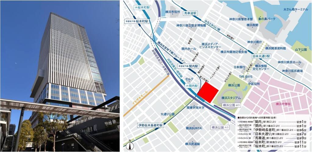 神奈川県横浜市にシェアオフィス「JustCo BASEGATE横浜関内（仮称）」が2026年度後半に開業予定