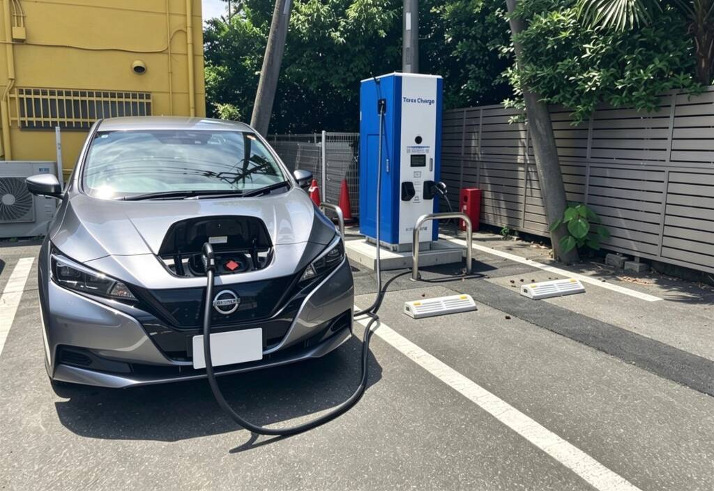 東京都町田市の「アップガレージ横浜町田総本店」にEV用急速充電器1基2口が設置　EVインフラを整備