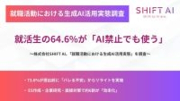 就職活動での生成AI活用、「AI禁止」でも就活生の6割以上が利用継続　利用場面トップは「ES・履歴書の作成」