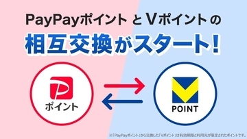 「Vポイント」と「PayPayポイント」の相互交換を3月24日開始　PayPayポイントは他社ポイント連携初