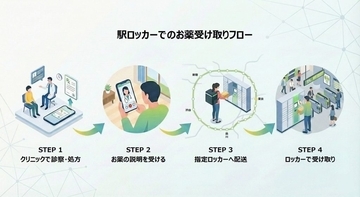 JR山手線29駅の多機能ロッカーで「処方せん薬」の受け取りサービス開始　薬宅配サービスの配送先として選択可能に