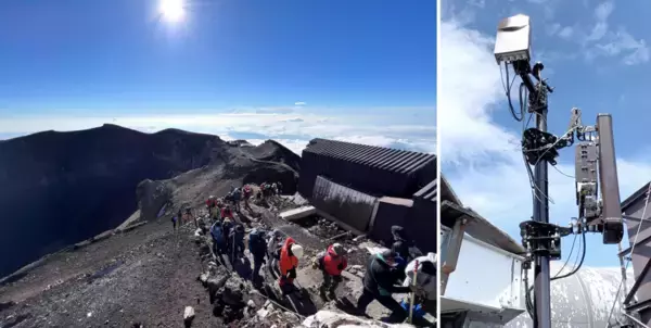 楽天モバイル、富士山頂において4Gおよび5G通信サービスの提供を開始　標高3,776mの富士山剣ヶ峰付近で5G展開