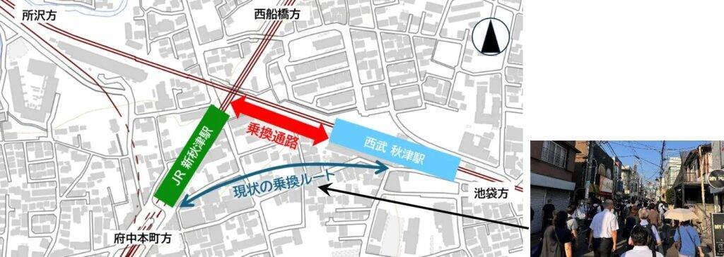 JR東日本と西武鉄道、新秋津駅と秋津駅を結ぶ乗換通路整備を2030年代前半に供用開始へ　直通運転とあわせ沿線価値向上を推進