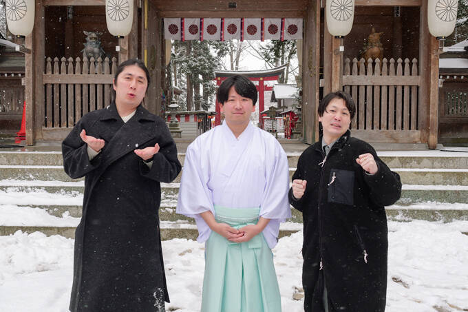 潜在能力を強化する！？　2体1組の強運お守りを授ける、伊佐須美神社にてランパンプスが合格祈願！