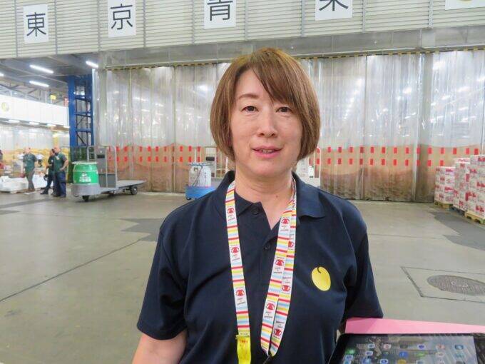 東京・大田市場で千葉県産梨「幸水」初競り