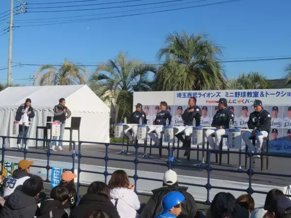 「西武ライオンズの5選手がこんにゃくパークでミニ野球教室＆トークショー」の画像