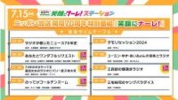 開局70周年当日に、17時間の大型特番を放送！ レジェンドパーソナリティや現役のパーソナリティが続々登場！