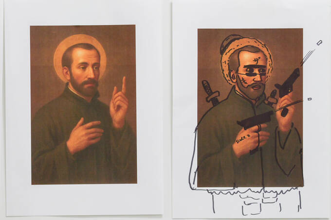 受験生の時間を守れ！　「教科書の偉人落書き選手権」3本勝負でランパンプスが対決！