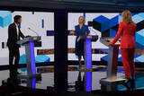 「英保守党党首選候補のテレビ討論中、司会者が気絶」の画像1