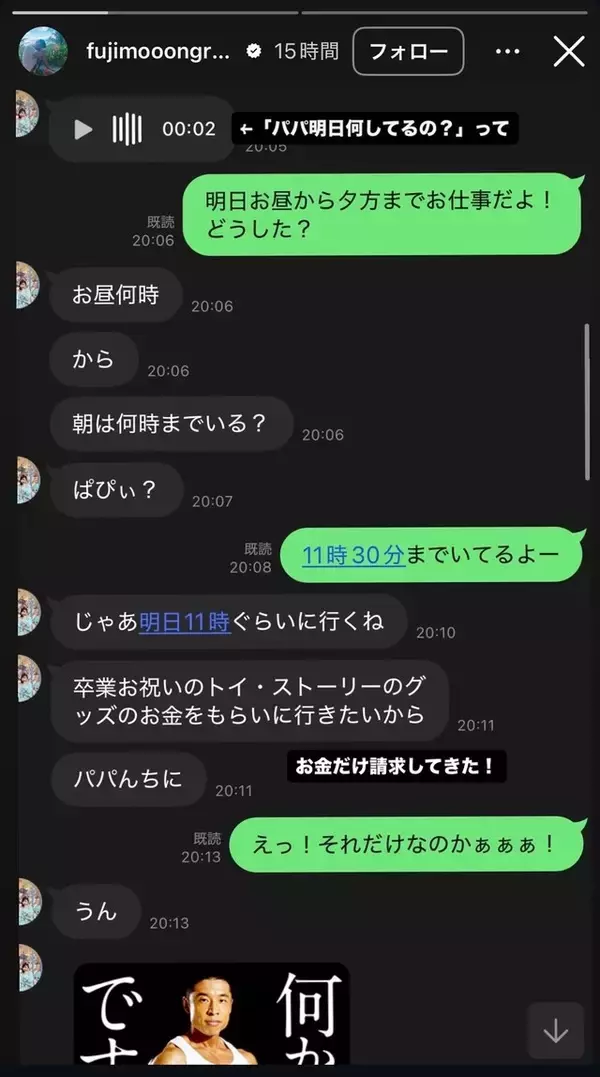 「「お金だけ請求してきた！」フジモン、娘からお金を無心される!? 「正直こういう子供好きになれない」」の画像