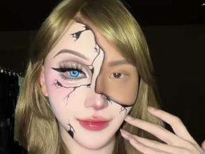 「リアル過ぎ」人気YouTuber、ハロウィン特殊メイクに反響！ 「天才過ぎん」「立体感やばすぢる」