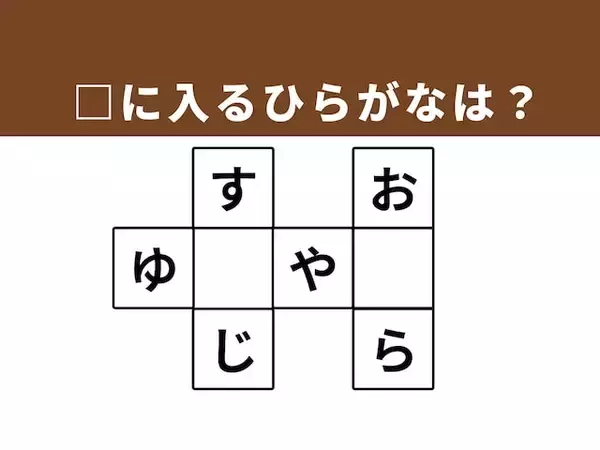 【クロスワードクイズ】解けると快感！ □に入るひらがなは？ 算数がヒント