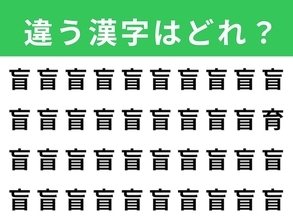 【漢字間違い探しクイズ】見つけて爽快！「盲」の中にある別の漢字は？ 1分以内で挑戦しよう