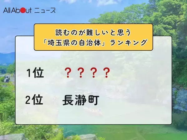 読むのが難しいと思う「埼玉県の自治体」ランキング！ 2位「長瀞町」を抑えた1位は？【2026年調査】