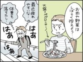 【マンガ】「こりゃ元も子もない…」45歳・年収380万円男性の“肉や野菜を買わない節約”が招いた不幸