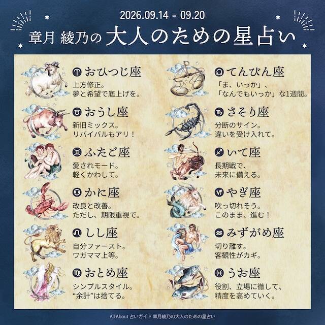 今週の運勢「何者かになりたい」→「こうなりたい」に変わっていく。章月綾乃の【大人のための星占い】