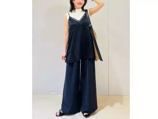 2026年春夏のトレンド！【GU】1490円「レースキャミソール」でつくる40代の上品夏コーデ