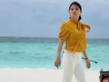 「「久々の水着を着用されてる」川島海荷、モルディブ旅行ショット公開！「ぴょこんとしててまた可愛い」」の画像1