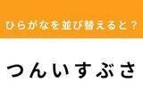 「【アナグラムクイズ】「つ ん い す ぶ さ」を並び替えると？ 最後の文字は「つ」」の画像1