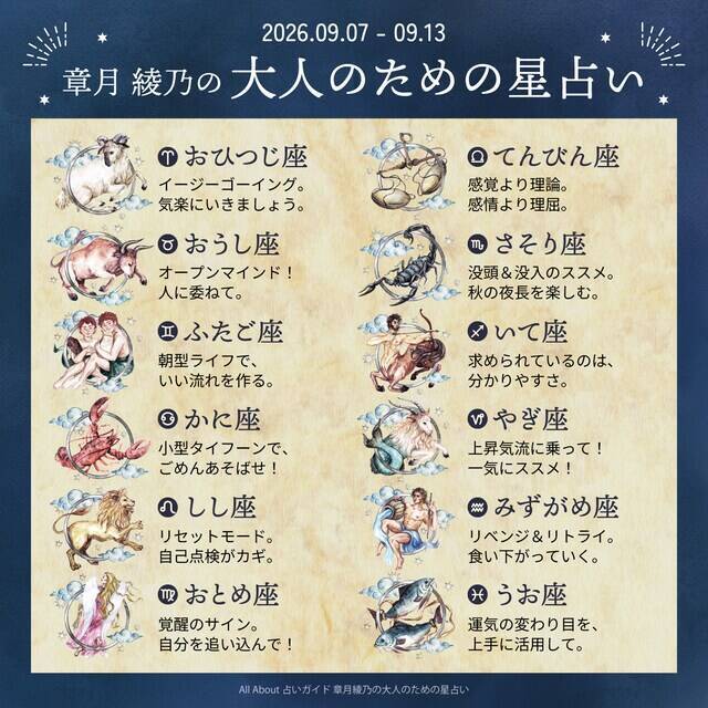 今週の運勢「滞っていたことが、軌道に乗り始めるでしょう」章月綾乃の【大人のための星占い】