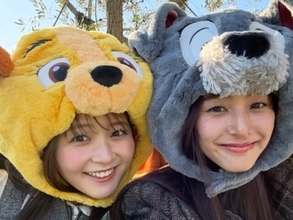 「反則級の可愛さ」新木優子、美人モデルと推し活ディズニーを満喫！ 「わぁん大好きなnon-noコンビ」