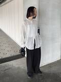 「3990円→2990円で今が買い！【無印良品】品のよさが40代におすすめ！旬の「シアーシャツ」コーデ」の画像2