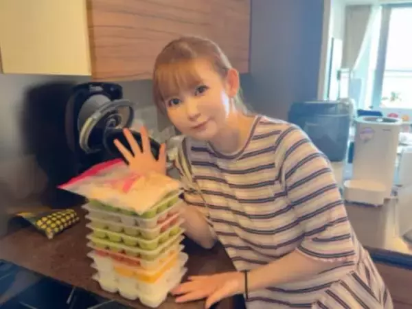 「マジ凄いよ」中川翔子、大量の離乳食ストック作る！ 「お兄ちゃんの泣き顔レア」「むちむち」の声も