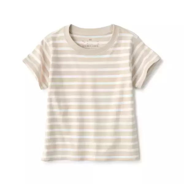 「【無印良品】頭がするっと通る！ 着替えが楽になる「ベビー天竺編みTシャツ」が新登場」の画像