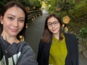 滝沢カレン、田中みな実と高級ホテルでデート！ 「椿山荘でアフタヌーンティー」「満腹姿でお庭をお散歩」