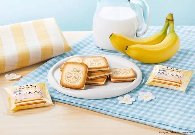 【ちいかわ】「東京ばな奈」とのコラボ第2弾！ “むちゃうま”なクッキーサンド＆トートバッグ登場