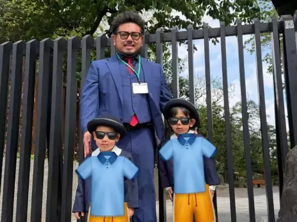 「檻から出さないで」人気芸人、ほっこり親子ショットのはずが「身代金要求用の写真に見える」の声！